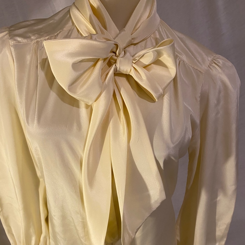 Blouse Ladies Vintage Cream Amanda L Sleeves 7/8
